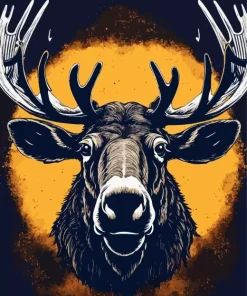 Abstract Moose Diamond Painting