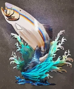 Abstract Salmon Diamond Painting