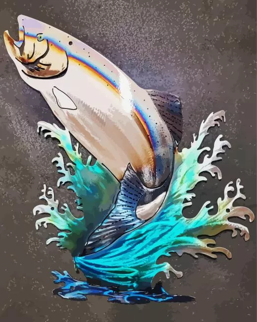 abstract Salmon Diamond Paints Abstract Salmon Diamond Painting