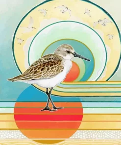 Abstract Sandpiper Diamond Painting