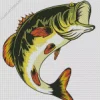 Bass Fish Illustration Diamond Painting