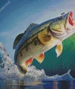 Big Fish Jumping In Water Diamond Painting