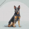 Black Australian Cattle Dog Art Diamond Painting