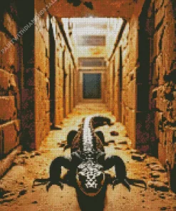 Black Gila Monster Animal Diamond Painting