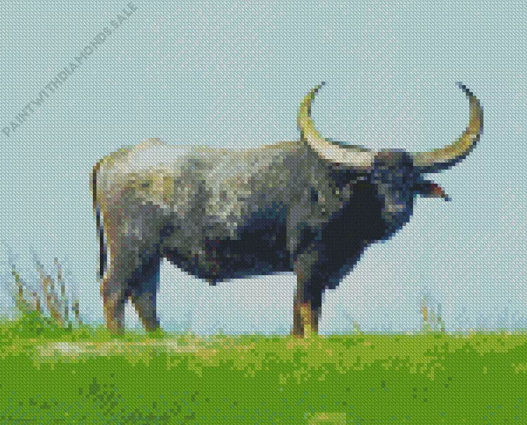 black Wild water buffalo4 Diamond By Numbers Black Wild Water Buffalo Diamond Painting