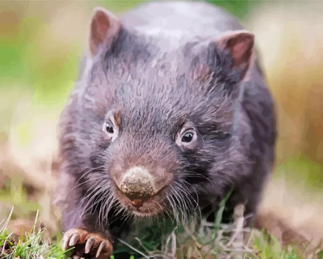 black Wombat Diamond Paintings Black Wombat Diamond Painting