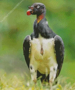 Black And White King Vulture Diamond Painting