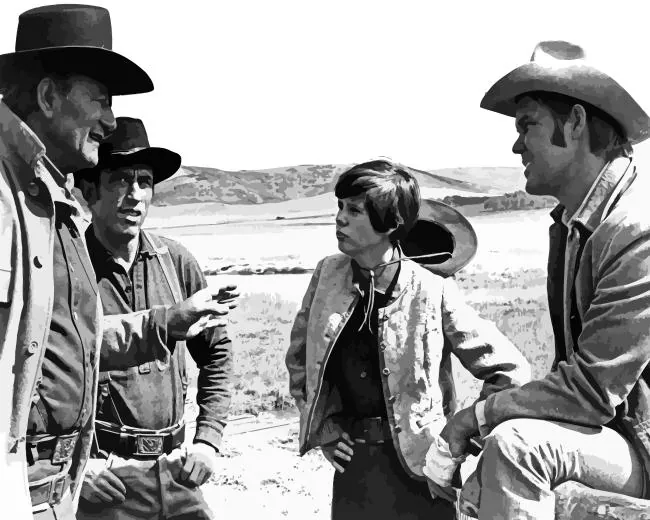 black and white True Grit Diamond By Numbers Black And White True Grit Diamond Painting