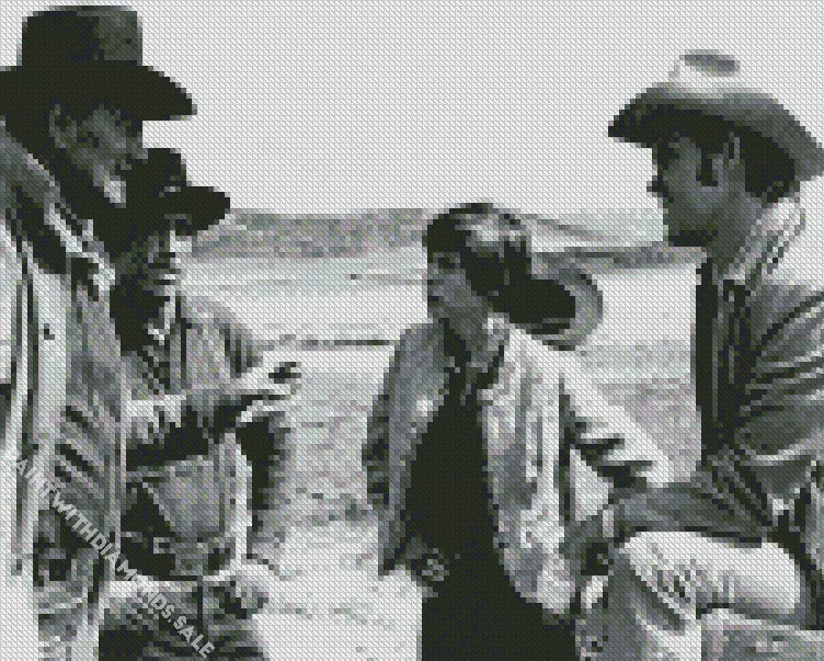 black and white True Grit Diamond With Numbers Black And White True Grit Diamond Painting