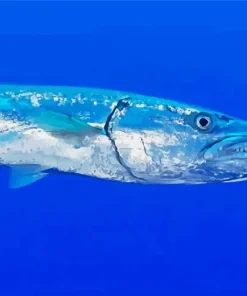 Blue Barracuda Fish Diamond Painting