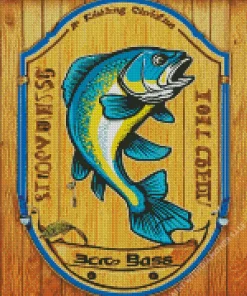 Blue Bass Fish Diamond Painting