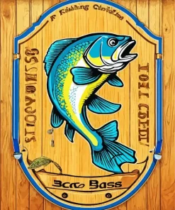Blue Bass Fish Diamond Painting