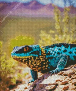 Blue Gila Monster Diamond Painting