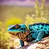 Blue Gila Monster Diamond Painting