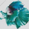 Blue Siamese Fighting Fish Diamond Painting