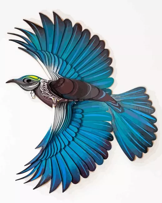 blue Tui bird Diamond Paints Blue Tui Bird Diamond Painting