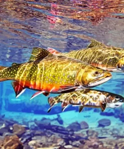 Brook Trout Underwater Diamond Painting