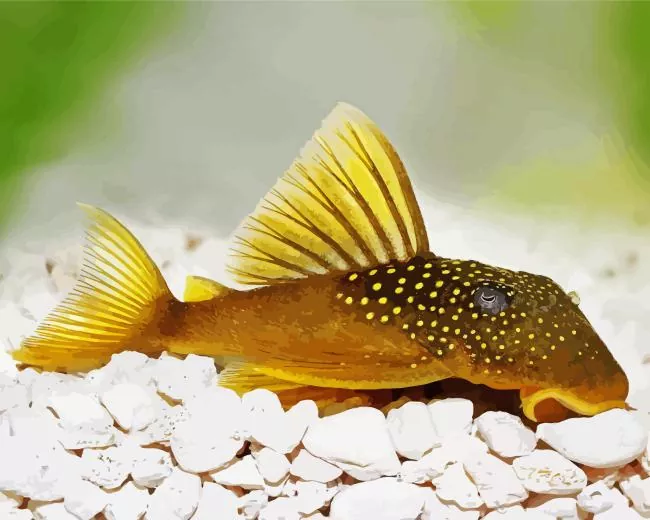 brown Pleco Fish Diamond Paints Brown Pleco Fish Diamond Painting