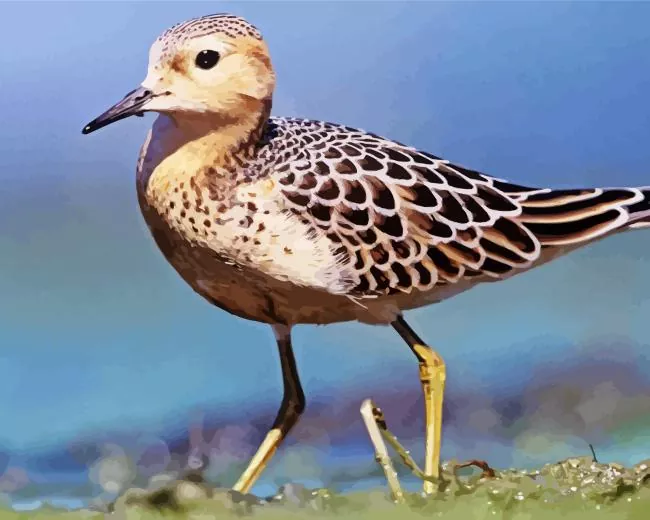 brown Sandpiper bird Diamond By Numbers Brown Sandpiper Bird Diamond Painting