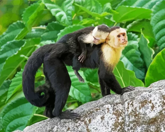 capuchin monkey baby Diamond Paintings Capuchin Monkey Baby Diamond Painting