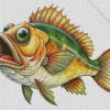 Cartoon Bass Fish Diamond Painting