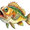 Cartoon Bass Fish Diamond Painting