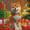Christmas Shiba Inu Diamond Painting