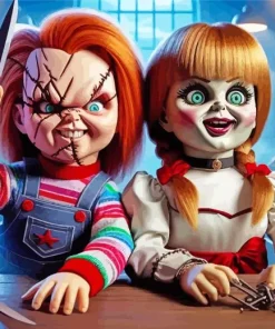 Chucky And Annabelle Diamond Painting