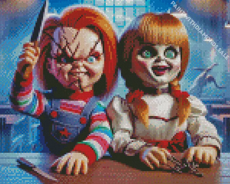chucky and Annabelle Diamond Paintings Chucky And Annabelle Diamond Painting