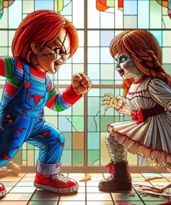 Chucky vs Annabelle Diamond Painting