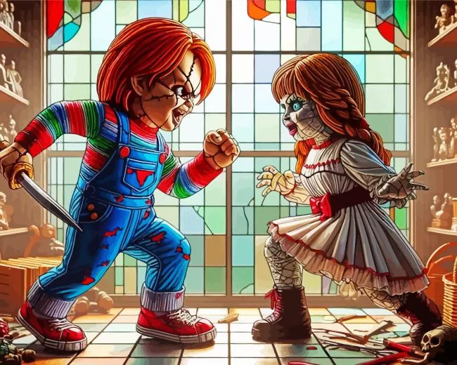 chucky vs Annabelle Diamond Dotz Chucky vs Annabelle Diamond Painting