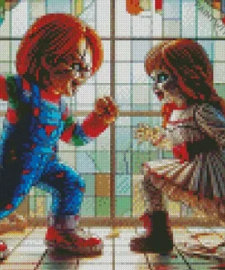 Chucky vs Annabelle Diamond Painting