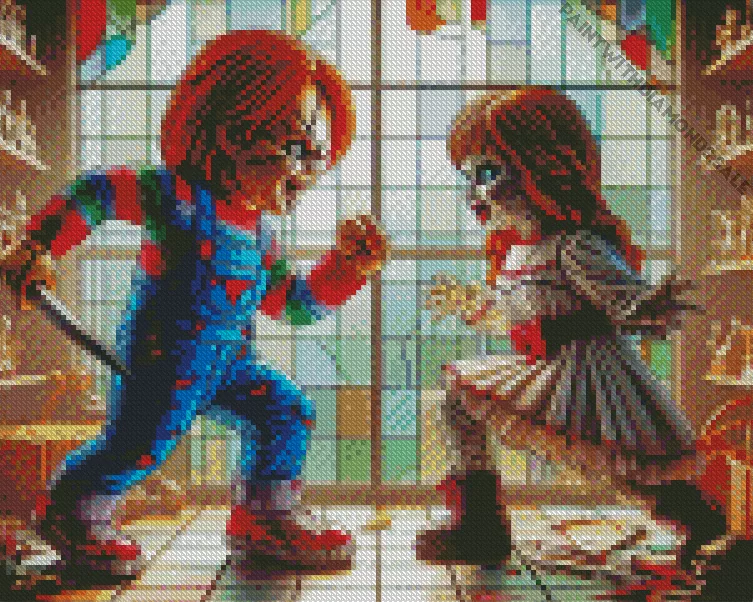chucky vs Annabelle Diamond Paintings Chucky vs Annabelle Diamond Painting