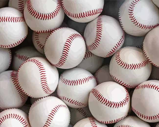 classic Baseballs Diamond By Numbers Classic Baseballs Diamond Painting