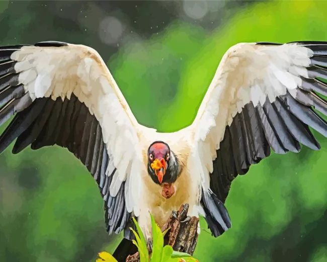 close up of a king vulture Diamond With Numbers Close Up Of A King Vulture Diamond Painting