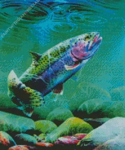 Colorful Trout Fish Diamond Painting