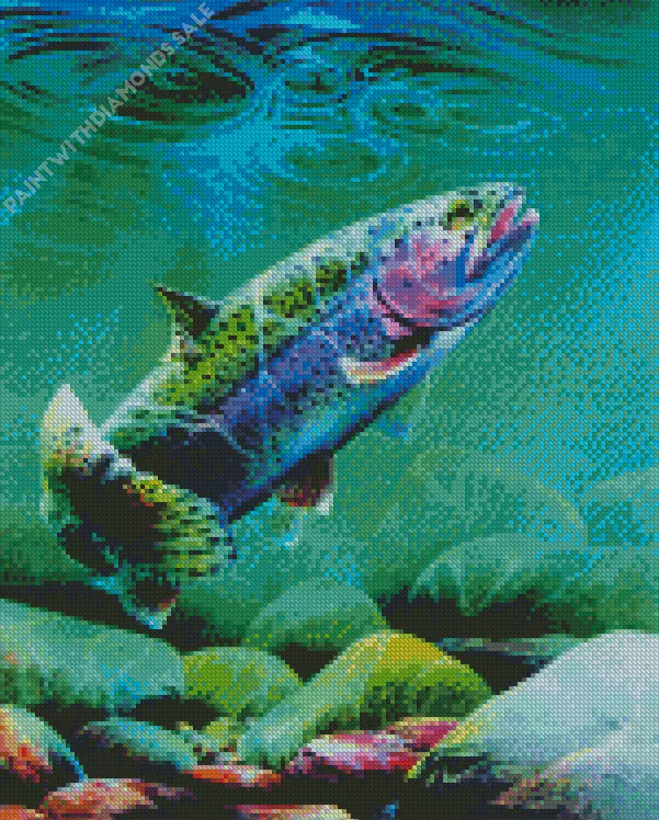 colorful Trout fish Diamond Paintings Colorful Trout Fish Diamond Painting