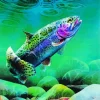 Colorful Trout Fish Diamond Painting