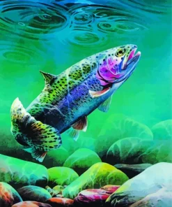 Colorful Trout Fish Diamond Painting
