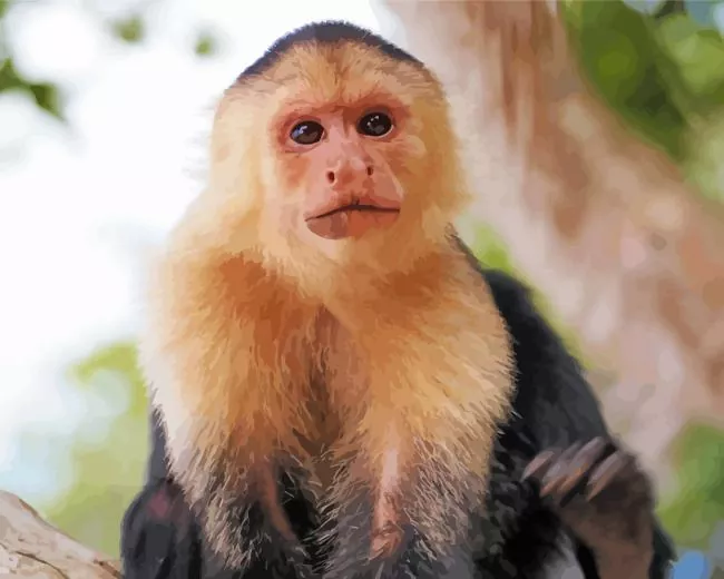cute Capuchin Monkey animal Diamond Paintings Cute Capuchin Monkey Animal Diamond Painting