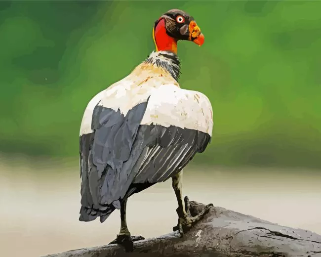 cute King Vulture Diamond With Numbers Cute King Vulture Diamond Painting