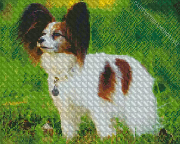 cute Papillon dog Diamond Paints Cute Papillon Dog Diamond Painting