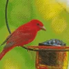 Cute Summer Tanager Bird Diamond Painting