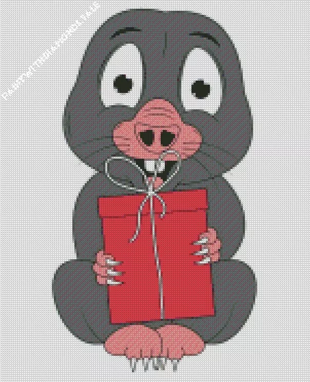 cute mole animal cartoon4 Diamond By Numbers Cute Mole Animal Diamond Painting