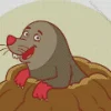 Cute Mole Cartoon Animal Diamond Painting