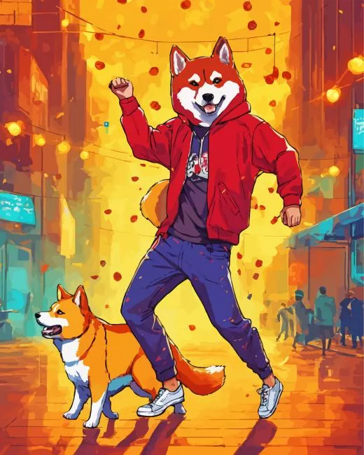dancing Shiba Inu Diamond Paintings Dancing Shiba Inu Diamond Painting