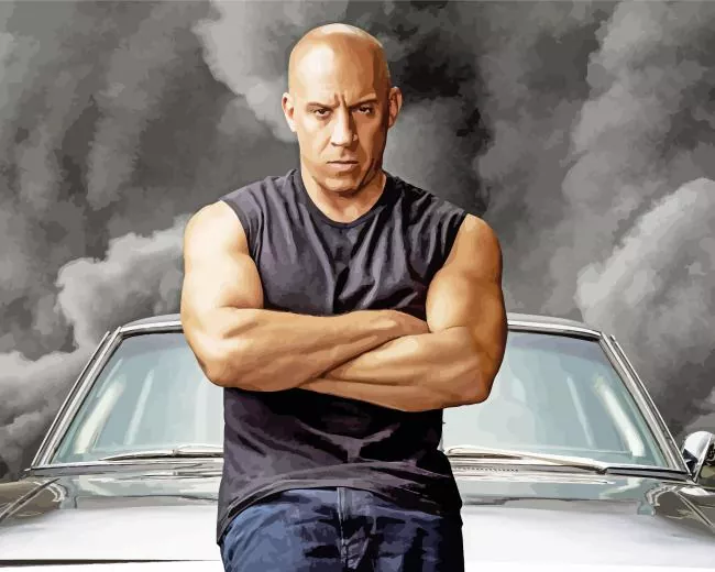 dominic toretto in the fast and the furious Diamond Paintings Dominic Toretto In Fast And Furious Diamond Painting