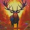 Fantasy Moose In Forest Diamond Painting