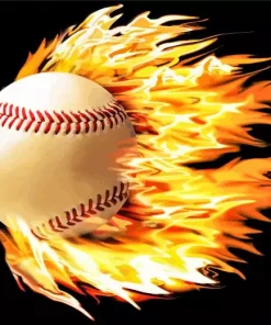 Fire Baseball Diamond Painting
