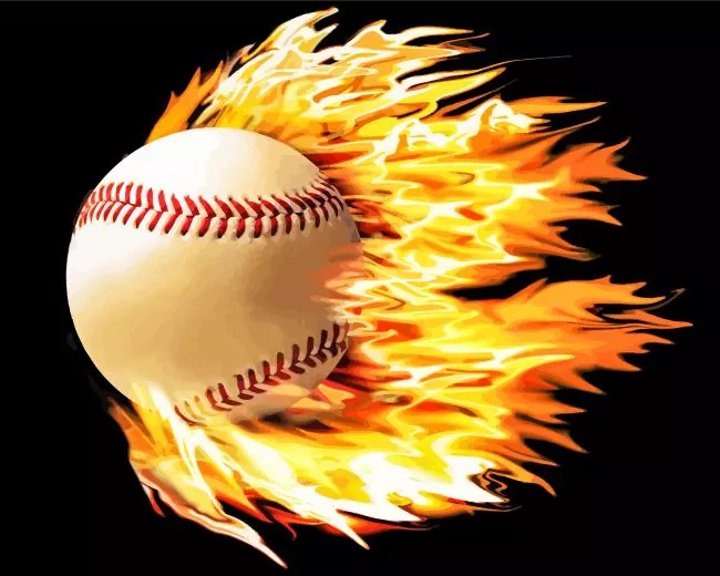 fire Baseball Diamond By Numbers Fire Baseball Diamond Painting